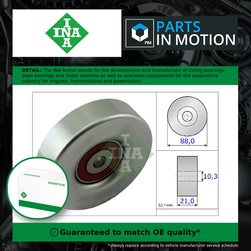Aux belt idler pulley fits - idler,