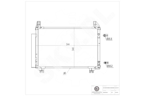 Condenser skv fits toyota - ac,